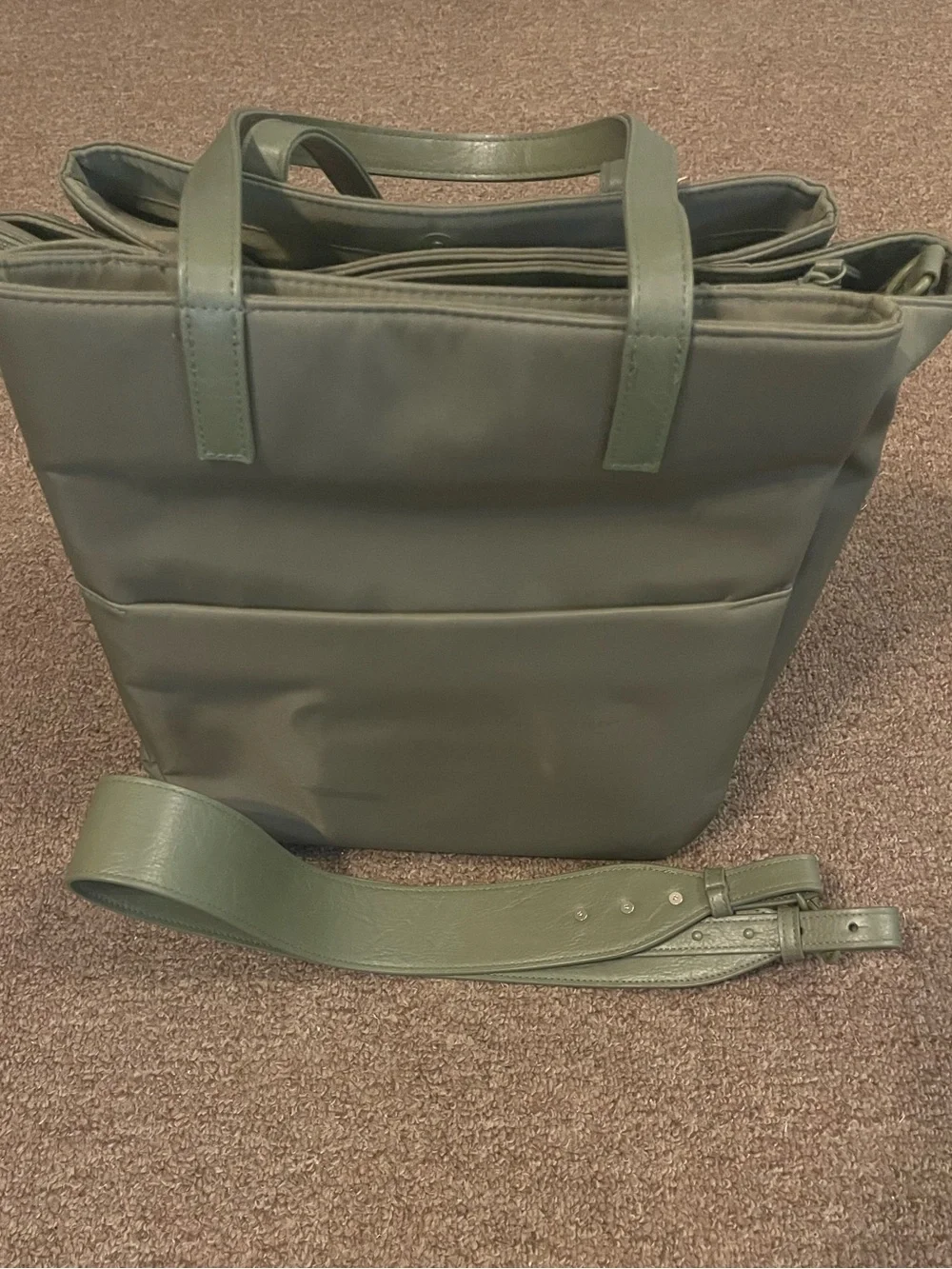 BÉIS Commuter Tote - Olive Green Tote Bag
